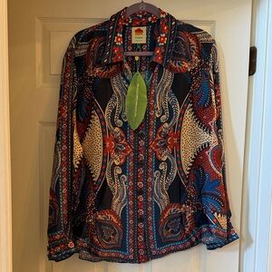 FARM Rio Energy Scarf Multicolor Shirt NWT